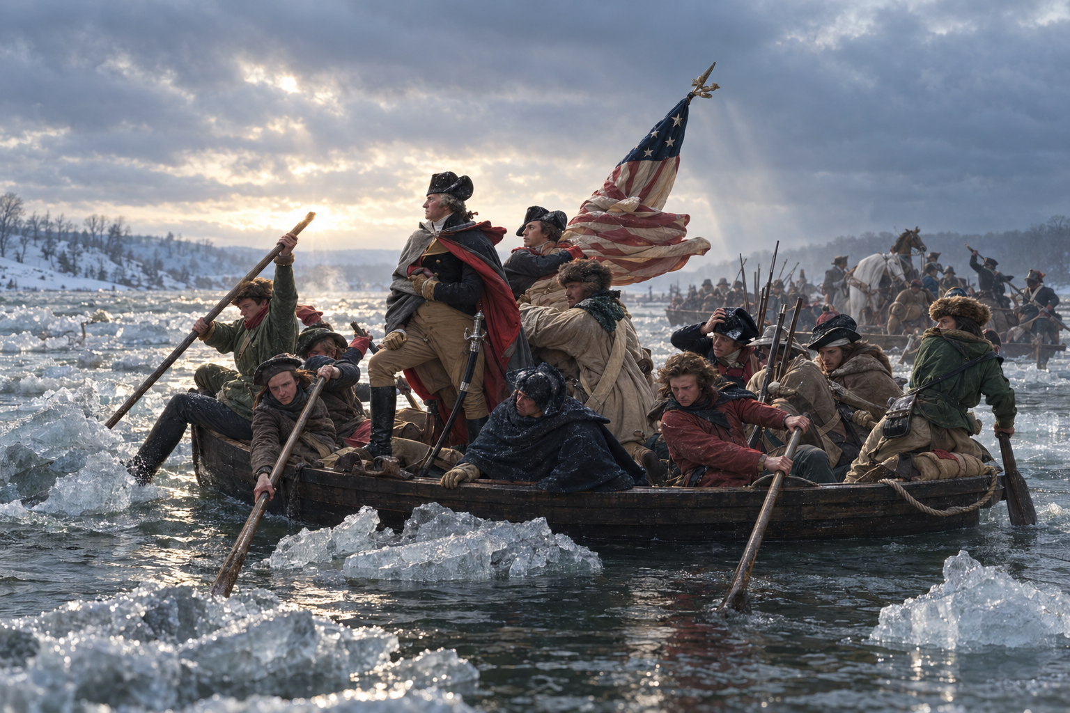 Washington überquert den Delaware